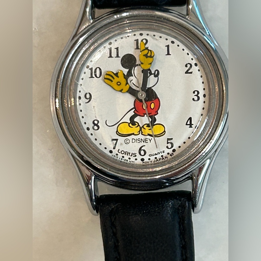 Disney Mickey Mouse Lorus Watch with Black Band